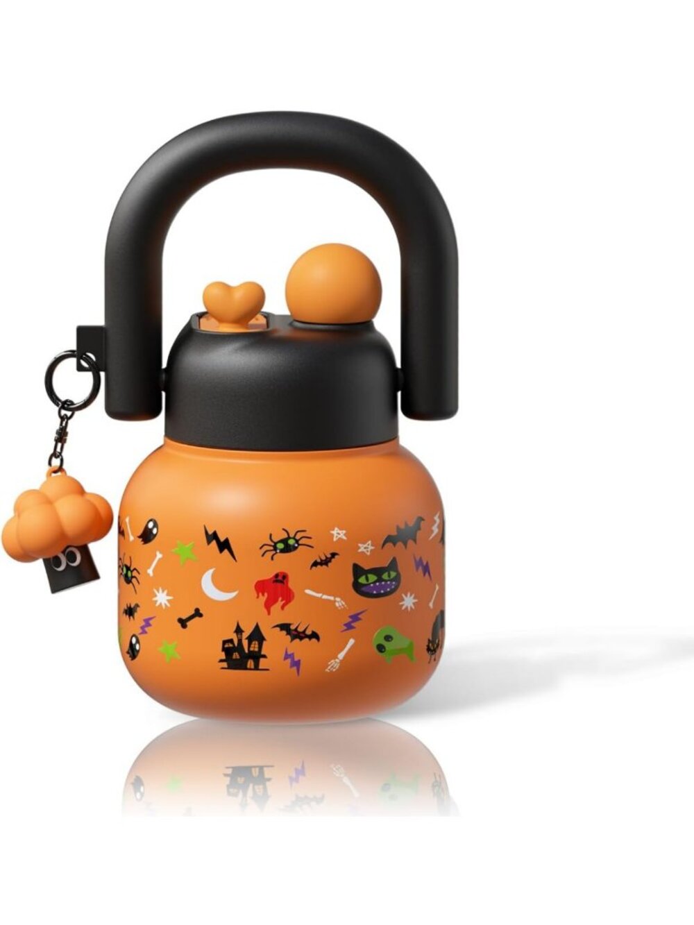 Insulated 22 oz Tote Water Bottle with Handle, Leakproof, Perfect for Halloween